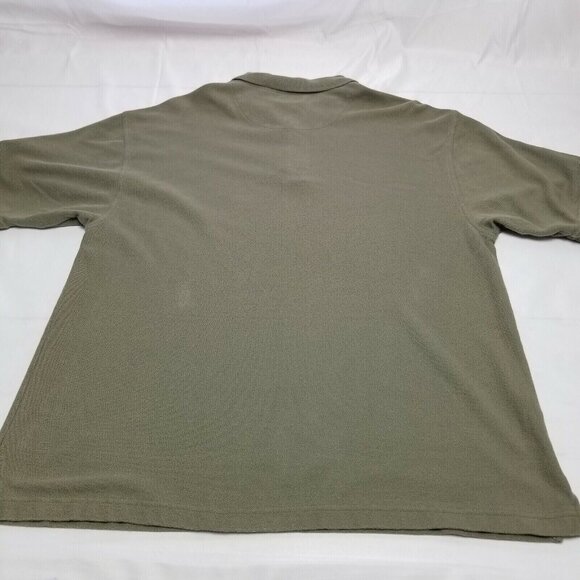 PING Men's Shirt medium Olive Regular Fit Polo Shirt Short Sleeve Wing Collar - Picture 3 of 6